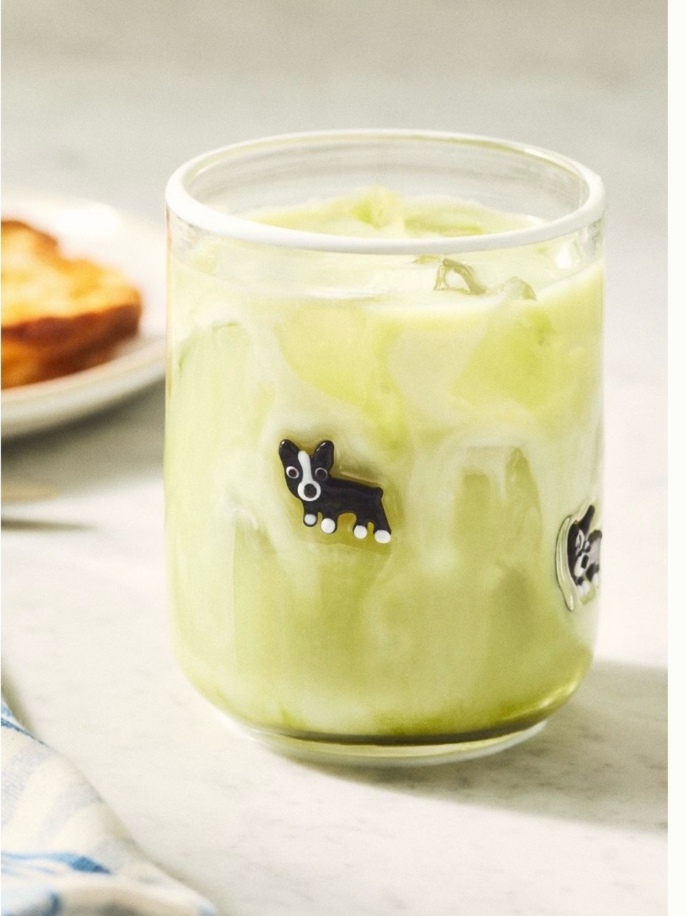 NWT Anthropologie The Dog Icon Juice Glass-Boxer